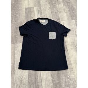 Original Penguin Mens XL Navy Blue‎ Pocket Crew Neck Short Sleeve T-Shirt